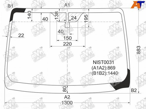 Стекло лобовое NISSAN NOTE 05-13