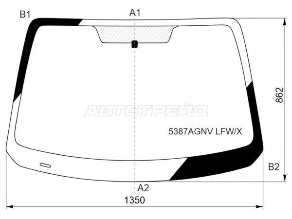 Стекло лобовое Smart Fortwo 14-