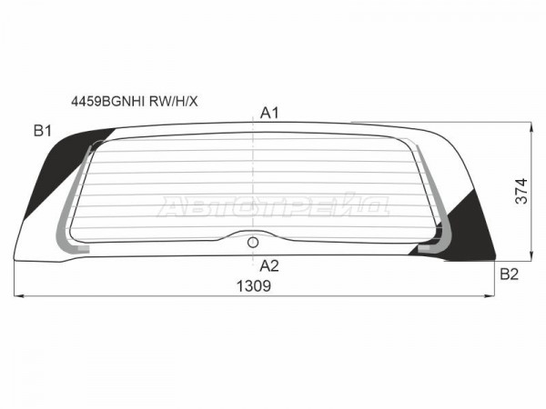 Стекло заднее (Цвет зеленый / Обогрев) Kia Soul 19-