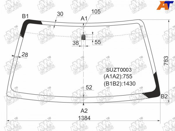 Стекло лобовое SUZUKI GRAND VITARA /ESCUDO /CHEVROLET TRACKER 3 /5D 97-05