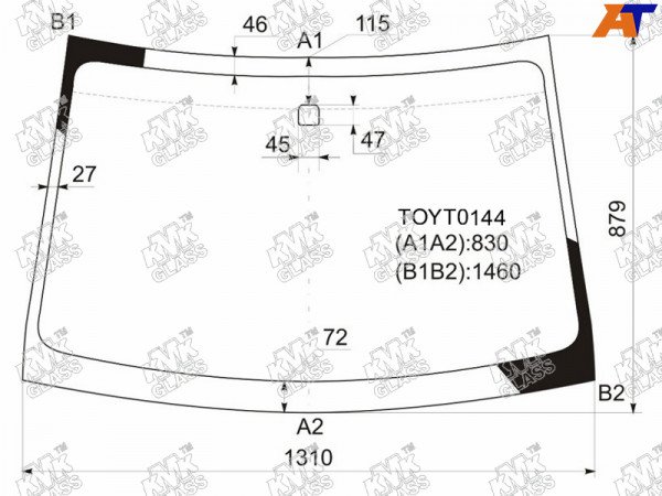 Стекло лобовое Toyota Passo 04-10  / Daihatsu Boon 04-10