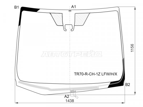Стекло лобовое (Обогрев щеток / Камера) Toyota Noah 14-17  / Voxy 14-17