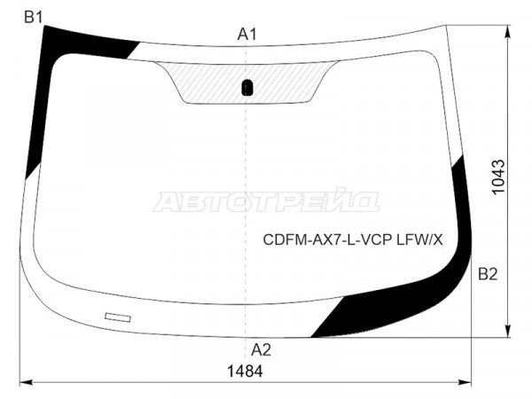 Стекло лобовое Dongfeng AX7 15-21