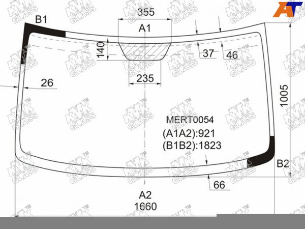 Стекло лобовое MERCEDES SPRINTER CLASSIC (высокая крыша) 95-