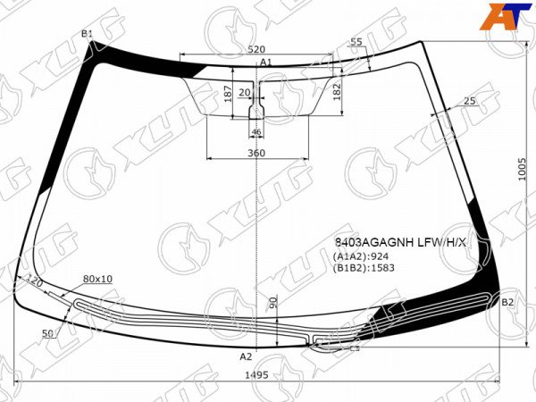 Стекло лобовое с обогревом щеток TOYOTA CAMRY ACV50 11-18