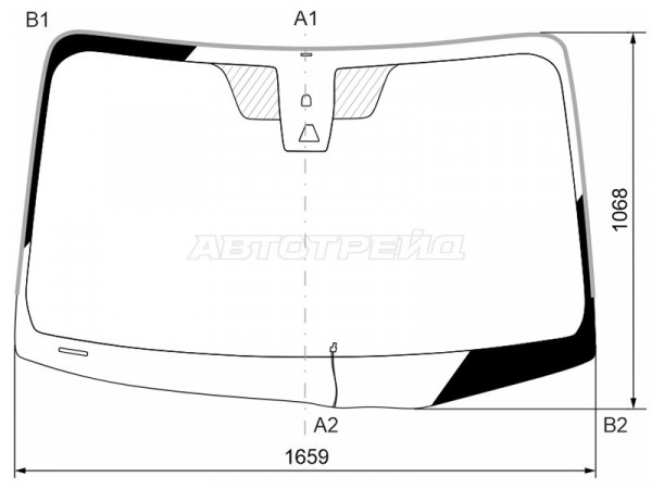 Стекло лобовое (Обогрев щеток / Камера / Молдинг) Toyota Sienna 17-20