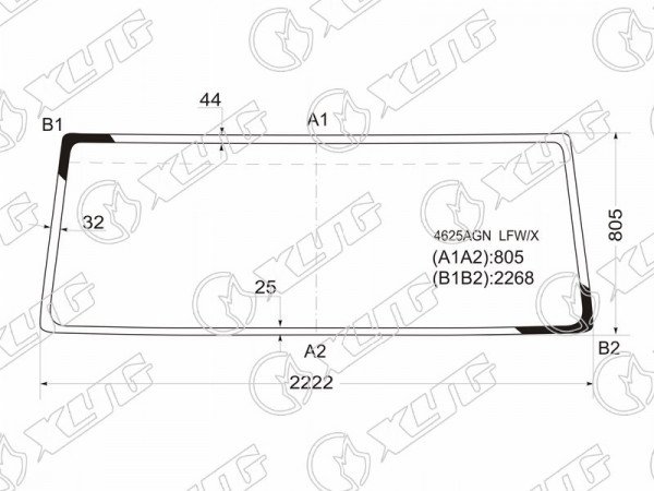Стекло лобовое DAF 75 93-98  / 85 93-98