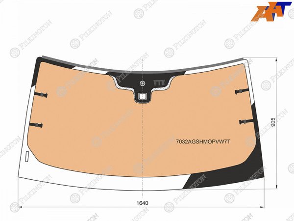 Стекло лобовое с полным обогревом + дд LAND ROVER DISCOVERY IV 5D SUV (вертикальный VIN) 14-16