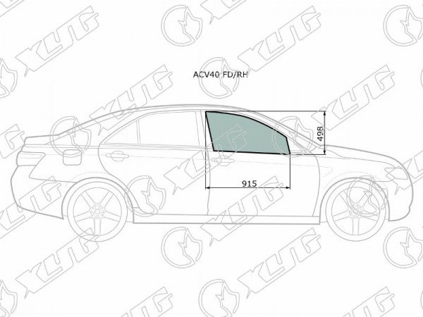 Стекло переднее правое опускное TOYOTA CAMRY #CV4# 06-11