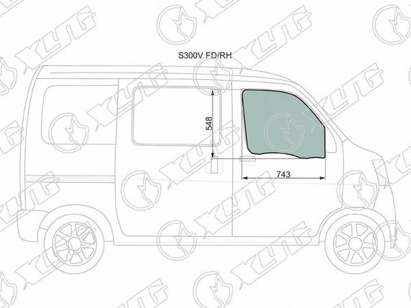 Стекло переднее правое опускное  Daihatsu Atrai /Hijet Cargo 05-