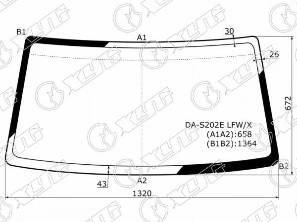 Стекло лобовое DAIHATSU ATRAI /HIJET #S22# 99-04