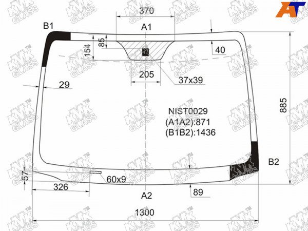 Стекло лобовое NISSAN NOTE 05-13