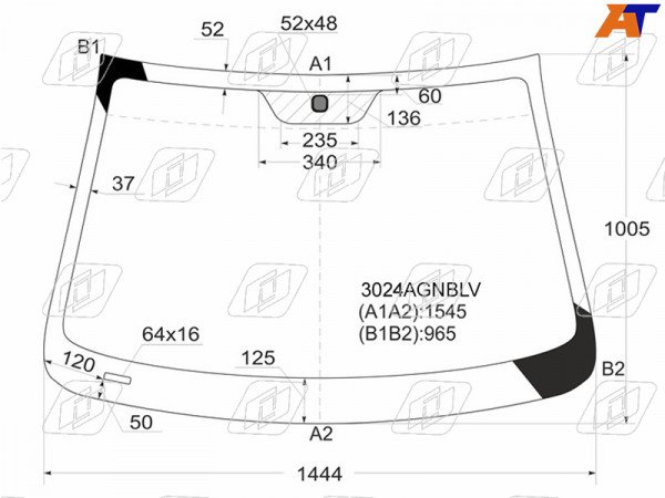 Стекло лобовое Chevrolet Captiva 06-15  / Opel Antara 06-15