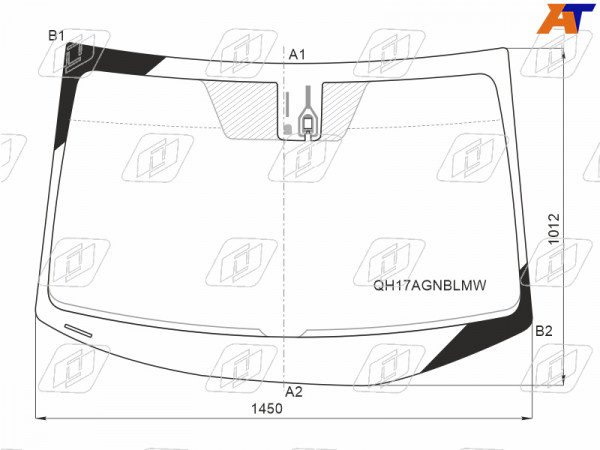 Стекло лобовое (Датчик дождя) Honda Accord 12-20