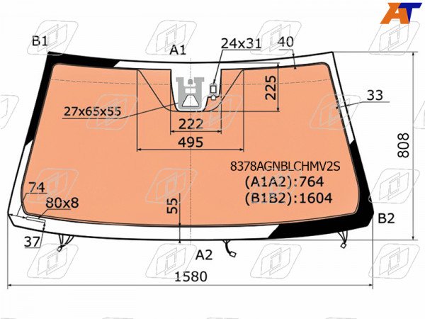 Стекло лобовое с полным обогревом + дд + камера TOYOTA LAND CRUISER /LEXUS LX570 15-17