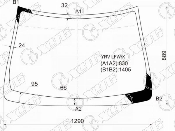 Стекло лобовое DAIHATSU YRV 00-05