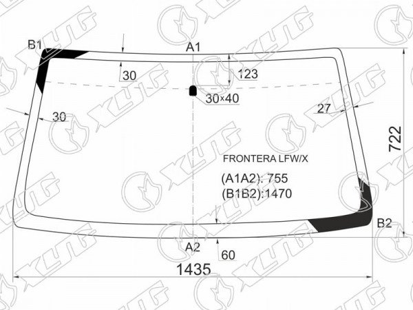 Стекло лобовое ISUZU RODEO /OPEL FRONTERA A 3 /5D 88-97 /DERWAYS AURORA 06-08