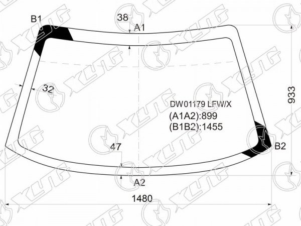 Стекло лобовое DODGE NEON 2 /4D CPE /SED 95-99