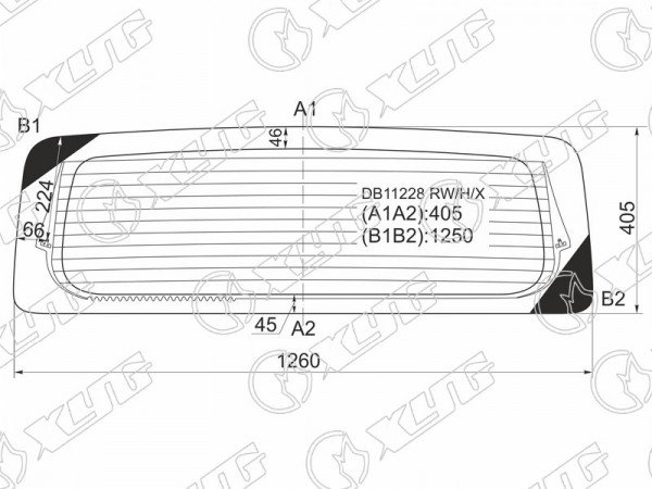 Стекло заднее с обогревом DODGE NITRO 06-11