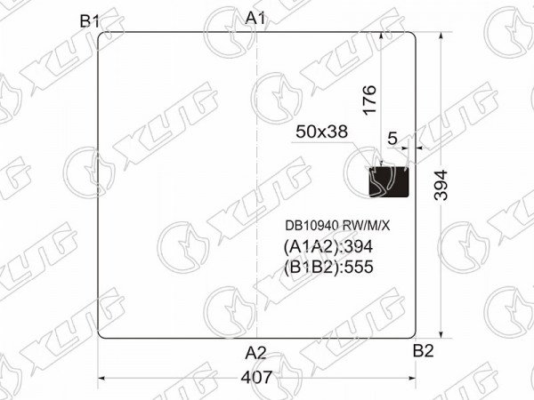 Стекло заднее DORGE RAM PICKUP 3500 /1500 /2500 06-09