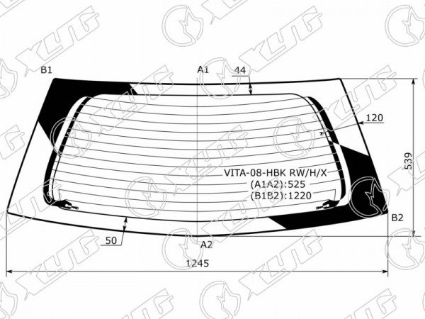 Стекло заднее с обогревом FAW VITA 5D HBK 08-