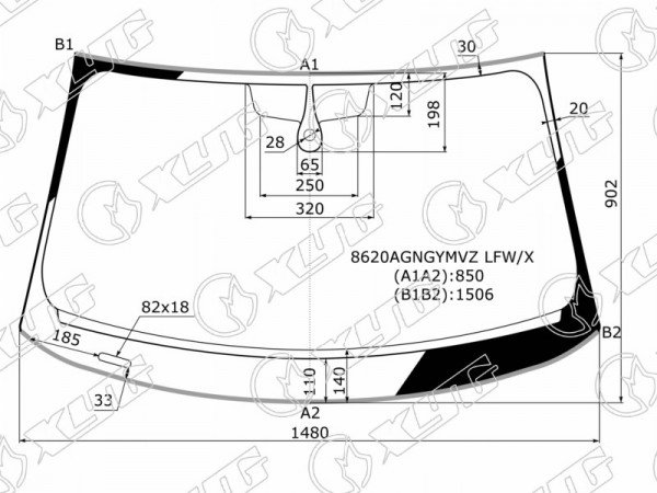 Стекло лобовое (Датчик дождя / Молдинг) Audi A3 12-19  / S3 13-16