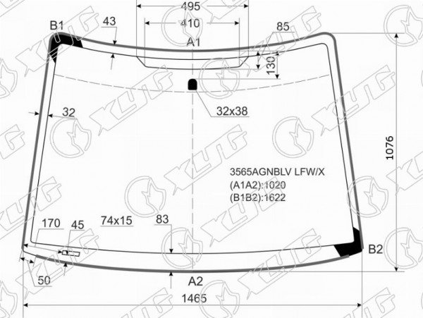 Стекло лобовое (Молдинг) Ford C-MAX 03-10