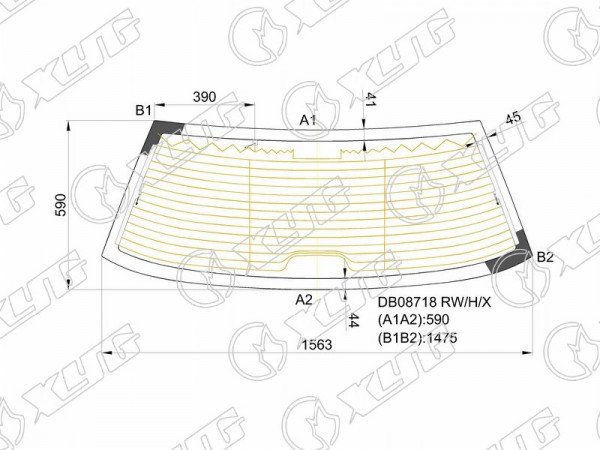 Стекло заднее с обогревом FORD CROWN VICTORIA 4D 97-99