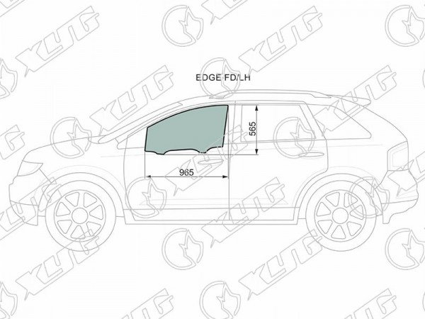 Стекло переднее левое опускное FORD EDGE /LINCOLN MKX 06-14