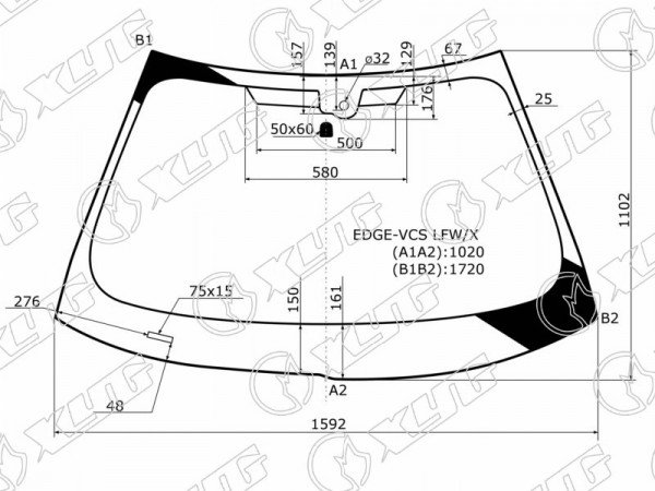 Стекло лобовое + дд FORD EDGE /LINCOLN MKX 06-14