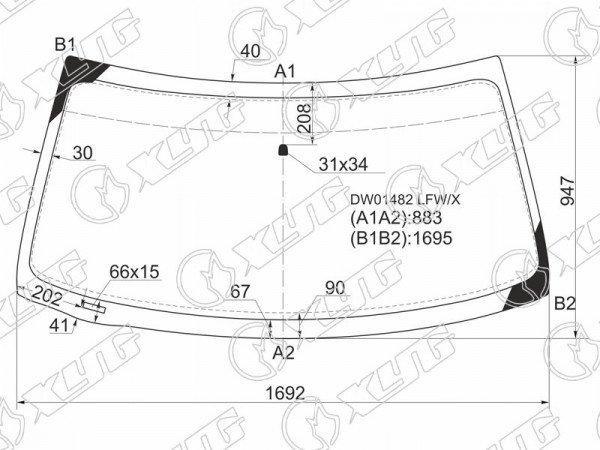 Стекло лобовое FORD EXPEDITION /LINCOLN NAVIGATOR 02-06