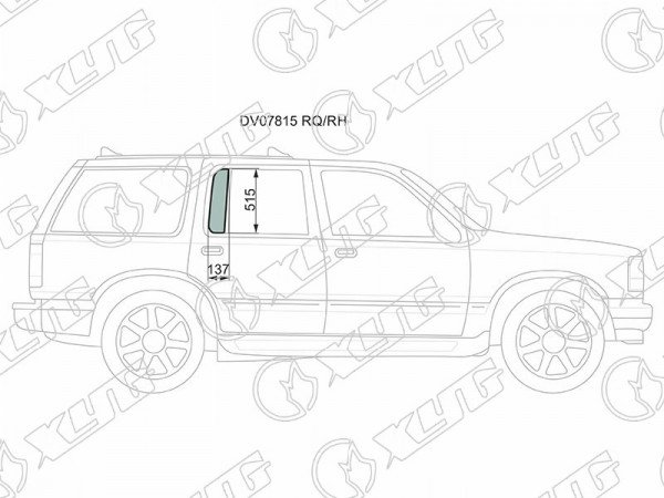Стекло форточки (уголок) задней правой двери FORD EXPLORER 5D 91-97