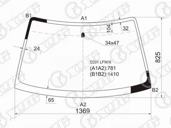 Стекло лобовое MAZDA DEMIO 96-02