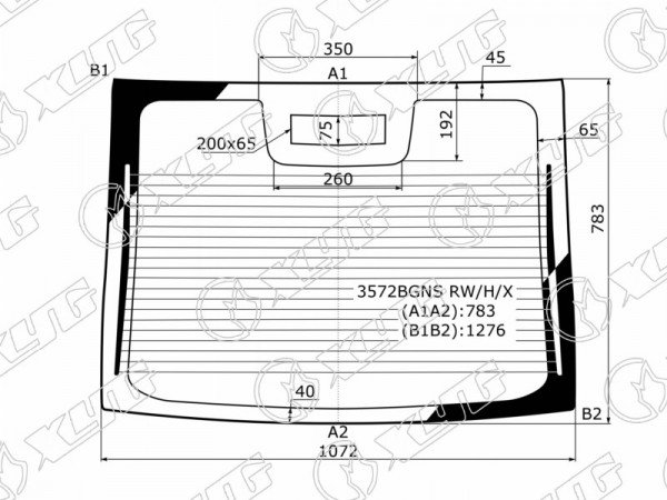 Стекло заднее с обогревом FORD FIESTA MK6 4D 12-