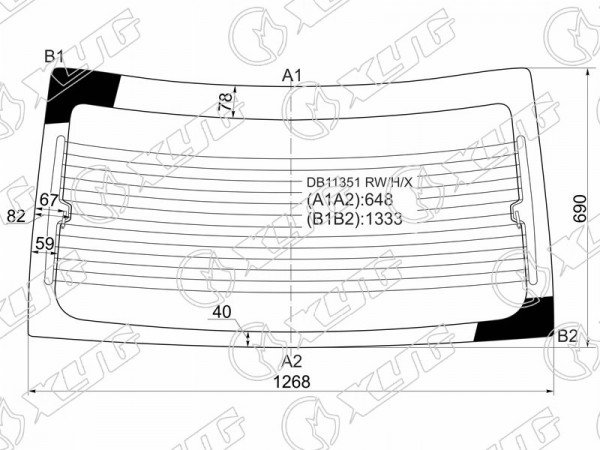Стекло заднее с обогревом FORD FOCUS 2D CPE 08-10