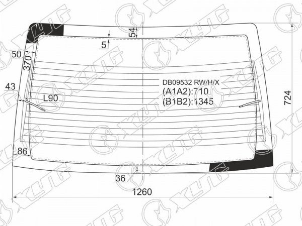 Стекло заднее (Цвет зеленый / Обогрев / 4D SED) Ford Focus 98-04