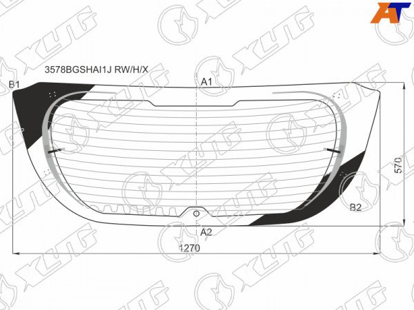 Стекло заднее (Цвет зеленый / Обогрев / Антенна / 5D HBK) Ford Focus 14-19