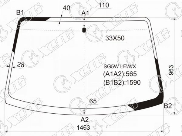 Стекло лобовое MAZDA BONGO FRIENDEE 95-05