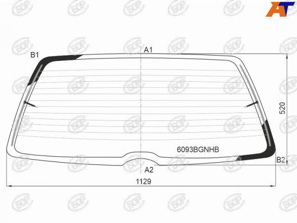 Стекло заднее с обогревом ВАЗ 2195 /DATSUN MI-DO 5D HBK 15-