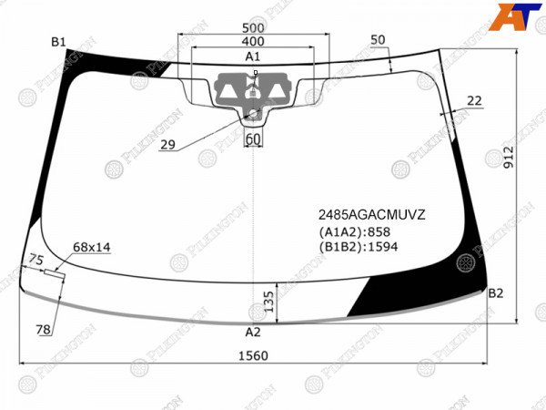 Стекло лобовое + дд + 2 камеры + проекция  BMW 5-SERIES G30 /G31 4 /5D 17-