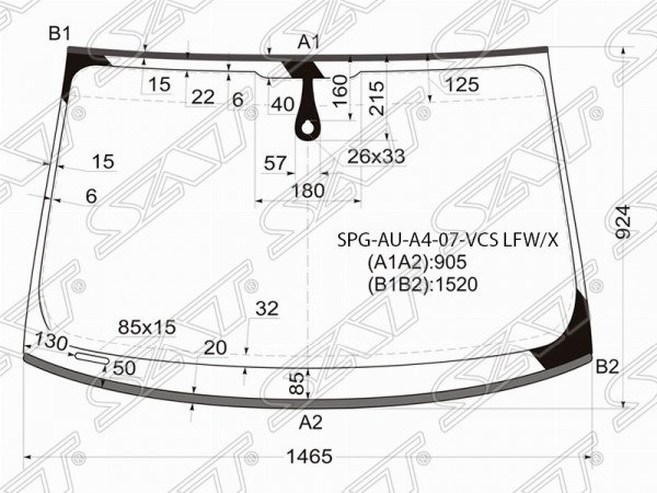 Стекло лобовое + дд AUDI A4 / S4 / RS4 4 /5D 07-12