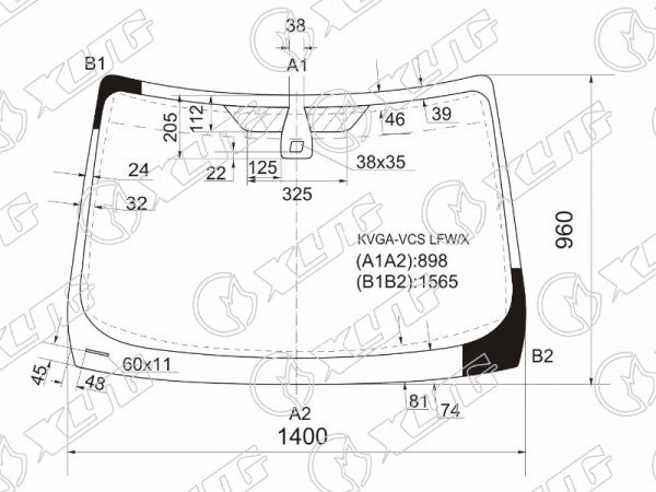 Стекло лобовое (Датчик дождя) Ford Kuga 08-13