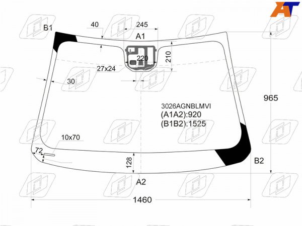 Стекло лобовое (Датчик дождя) Chevrolet Cruze 09-15  / Daewoo Lacetti 08-11