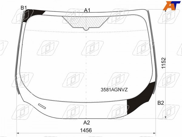 Стекло лобовое (Молдинг) Ford Kuga 13-19  / Escape 12-19