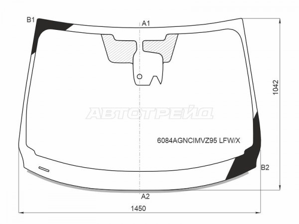 Стекло лобовое (Камера / Датчик дождя) Nissan Qashqai 17-22