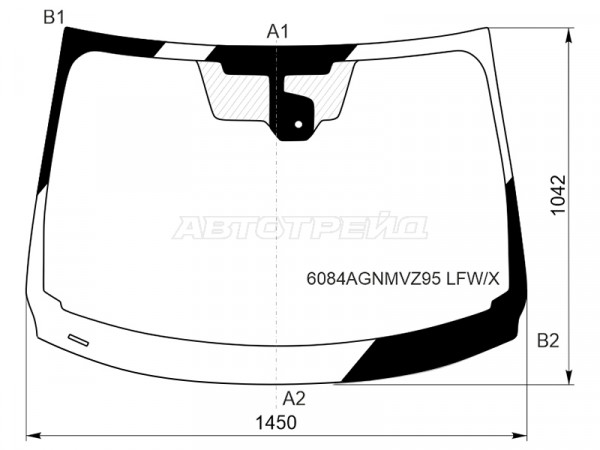Стекло лобовое (Датчик дождя) Nissan Qashqai 17-22