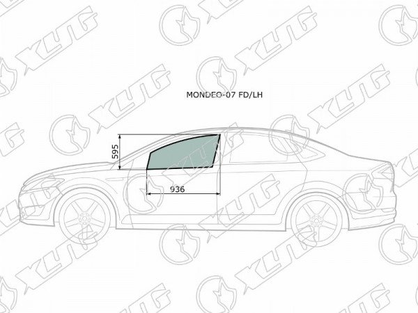 Стекло переднее левое опускное FORD MONDEO 4 /5D 07-14