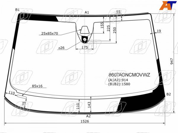 Стекло лобовое (Камера / Датчик дождя / Молдинг) Audi A8 13-17  / S8 13-17
