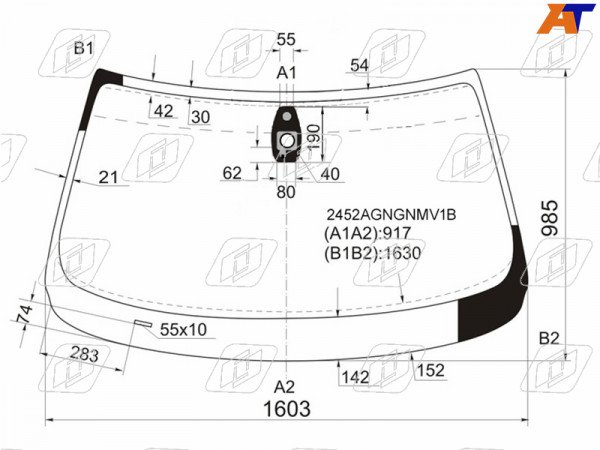 Стекло лобовое (Датчик дождя) BMW X5 06-13