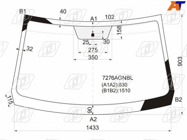 Стекло лобовое Nissan Terrano 14-22  / Renault Duster 10-21